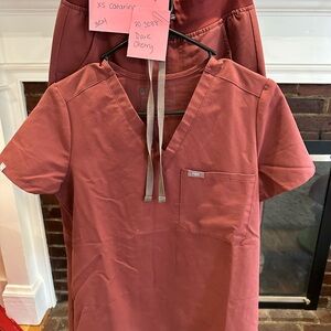 Dark Cherry Scrub Set